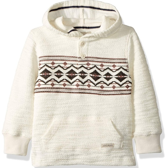 Lucky Brand Hoodie Boys Hooded Pullover Shirt size 4T Long Sleeve NWT - Picture 2 of 6